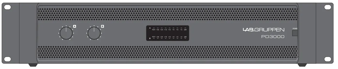 LAB GRUPPEN PD3000 3000 Watt Two Channel Amplifier with Precise Power Management