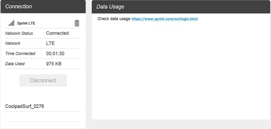 Sprint Coolpad Surf - Configuration