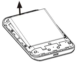 Sprint Coolpad Surf - Remove the battery