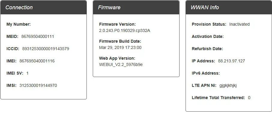 Sprint Coolpad Surf - Wi-Fi Details