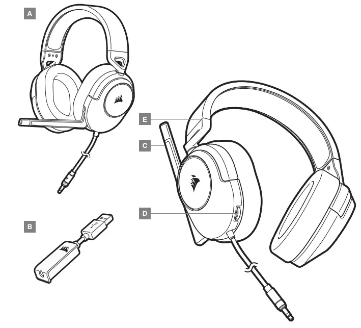CORSAIR HS55 Surround Gaming Headset - FEATURES