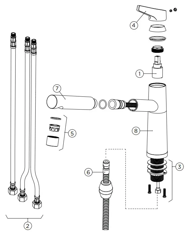 SCHOCK SC-510 High-Pressure Kitchen Tap with Extendible - Figure 20