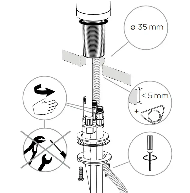 SCHOCK SC-510 High-Pressure Kitchen Tap with Extendible - Figure 6