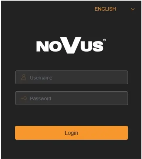 NOVUS Vandal Proof IP Camera Starlight Pro Duo - camera menu
