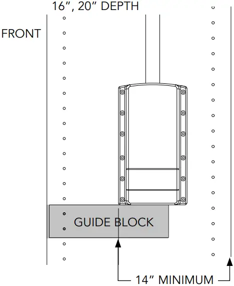 REV-A-SHELF CPDR Series Pull Down Closet Rod fig 2B