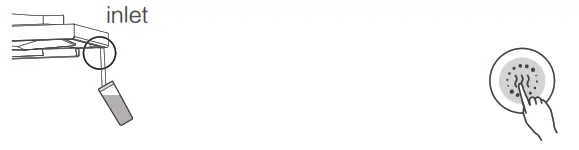 Midea 330411 T Canopy Rangehood with Smoke Detection - button