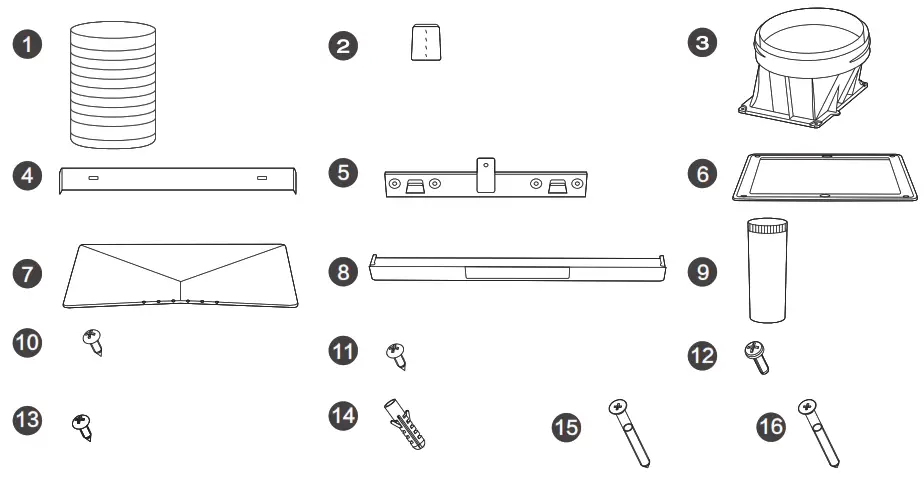 Midea 330411 T Canopy Rangehood with Smoke Detection - filter
