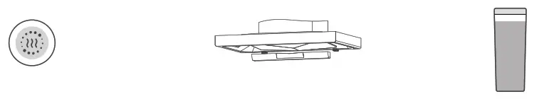 Midea 330411 T Canopy Rangehood with Smoke Detection - oil cup