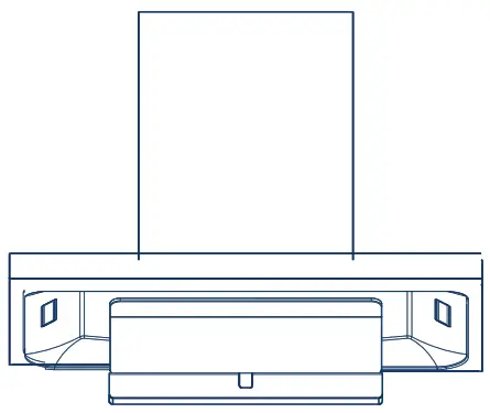 Midea 330411 T Canopy Rangehood with Smoke Detection