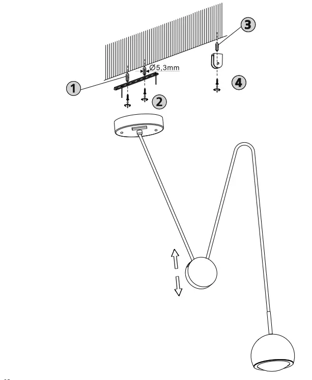Paul Neuhaus 8392-55 Q-Adam RGBW LED Pendant Light - fitting