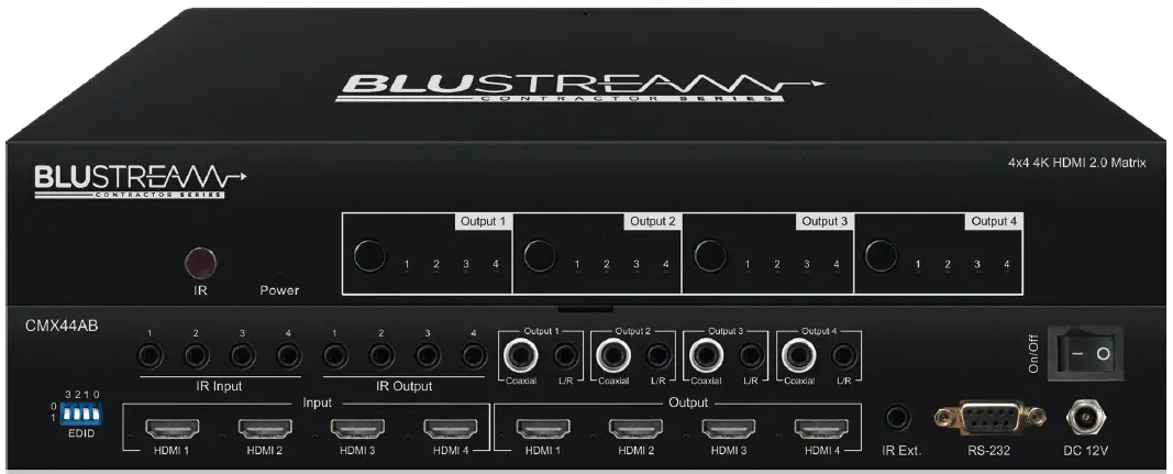 BLUSTREAM-CMX44AB-Contractor-4x4-HDMI-2.0-Matrix-product