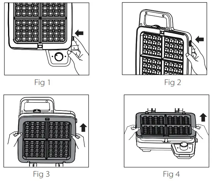 Elechomes HRW6102 4 Slice Belgian - WAFFLE PLATE