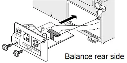 AND GXA-25 External Fanless Ionizer Instruction Manual - Attach the option board to the balance