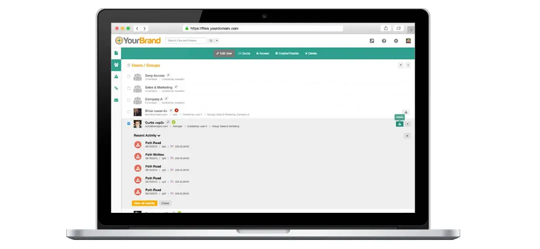 Thru. Platform Access And Manage Files Control User Manual