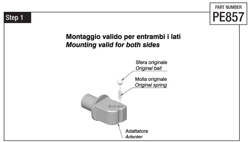 rizoma PE857 Peg Adaptor - 4