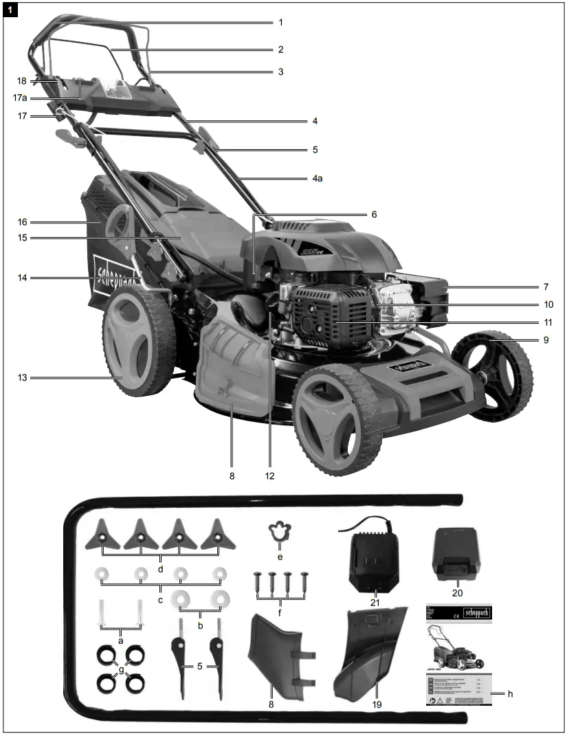 scheppach MS225-53E Petrol Lawn Mower - fig