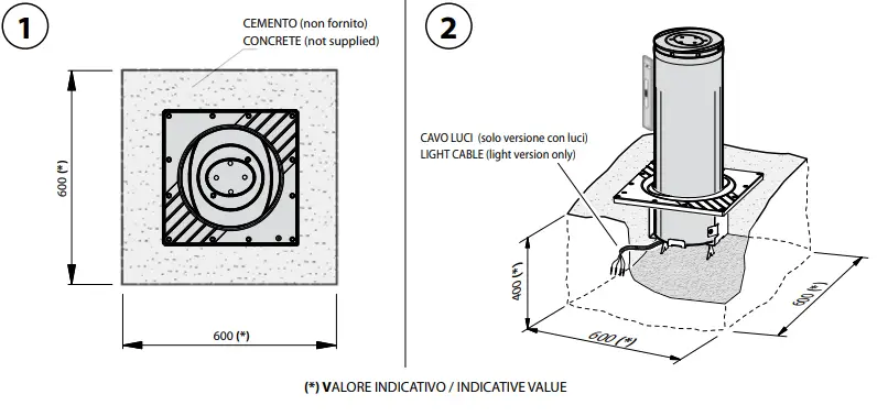 BFT RANCH C 275 600CN Fixed Traffic Bollard 9