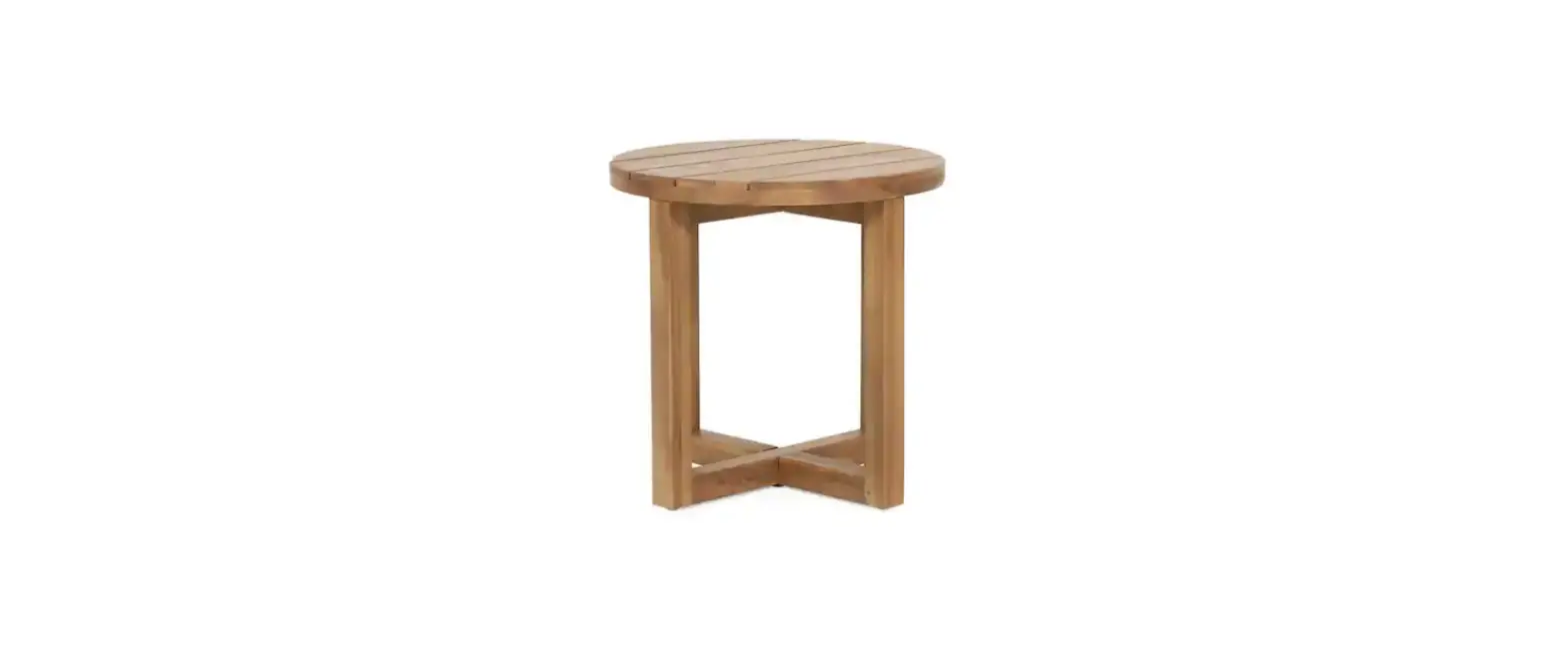 The Home Depot 109058 Province Teak Circular Wood Outdoor Side Table Instructions
