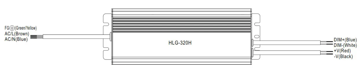 MEAN WELL HLG-320H Series 320W Constant Voltage and Constant Current LED Driver - Fig1