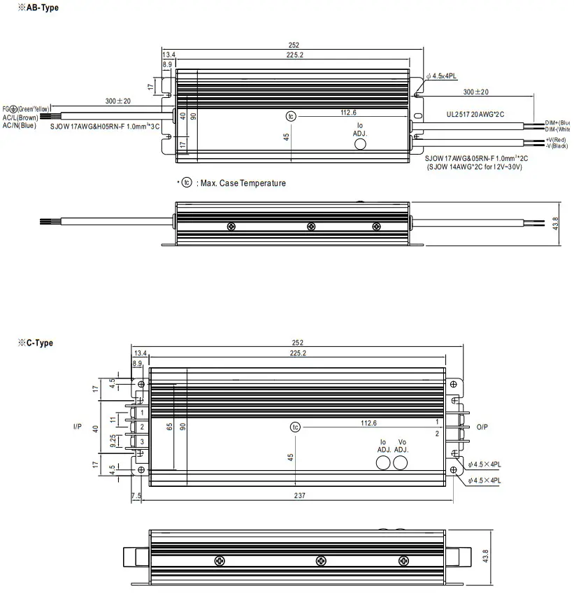 MEAN WELL HLG-320H Series 320W Constant Voltage and Constant Current LED Driver - Fig4