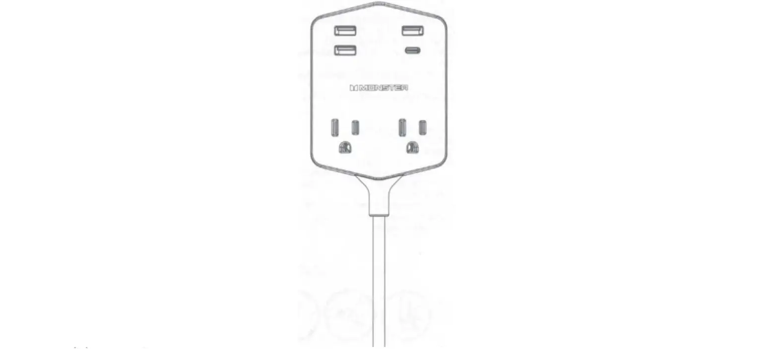 Monster 2mnac0328w0l2 Power Shield Hub Extender User Manual