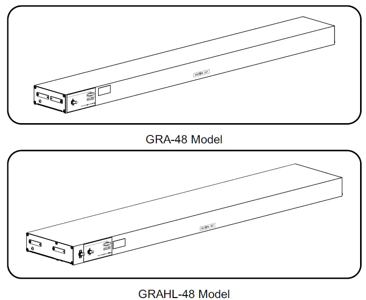 Hatco GRAHL-48-120-T Glo-Ray High-Wattage 48 Inch Wide Aluminum Housing 1