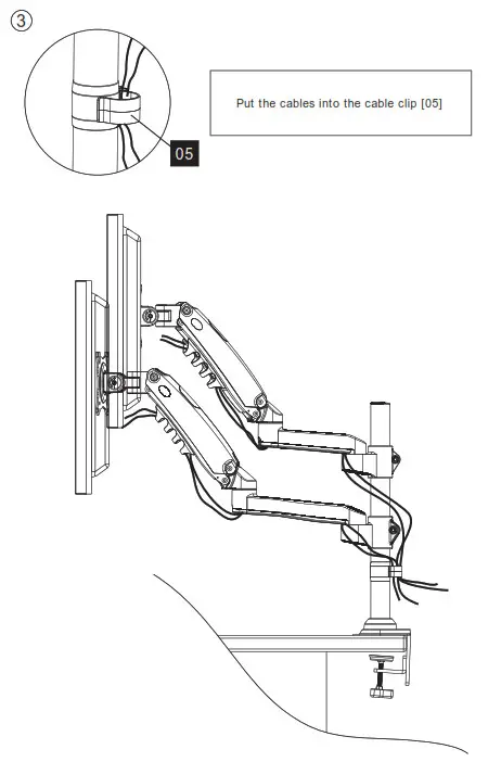 HUANUO Dual Gas Spring Monitor HNDS8 - Check the VESA Pattern 47