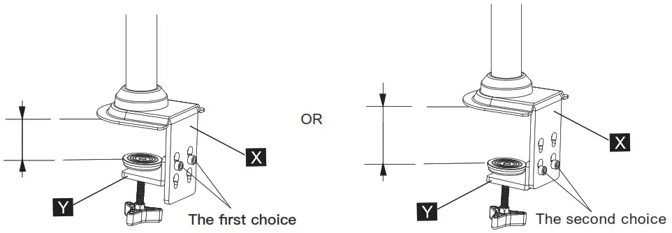HUANUO Dual Gas Spring Monitor HNDS8 - For Clamp Mounting 1