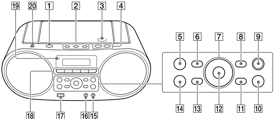 Sony ZSRS60BT CD Boombox with Bluetooth and NFC 1