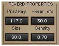WAVES R360° Surround Reverb Software Audio Processor User Guide - Reverb Properties