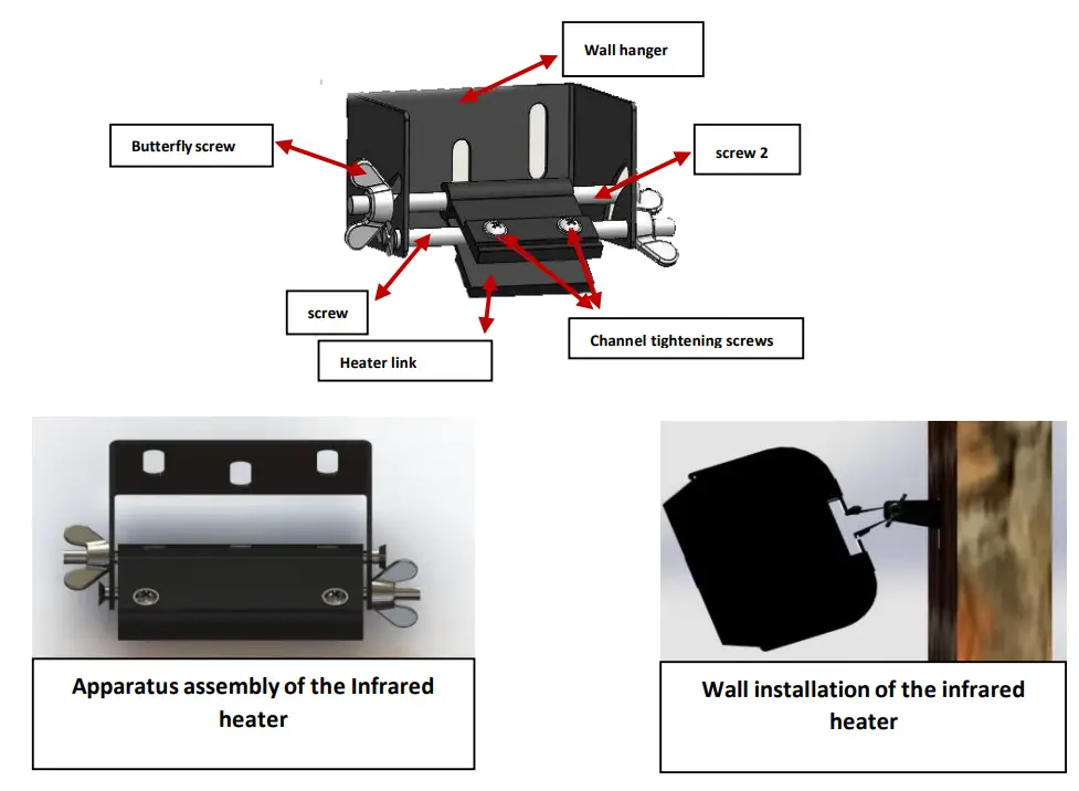 ELCON Automation BH 1500 Outside Infrared Heating - Heater mounting mechanism
