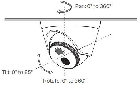 tp-link VIGI 3MP Turret Network -Adjust the
