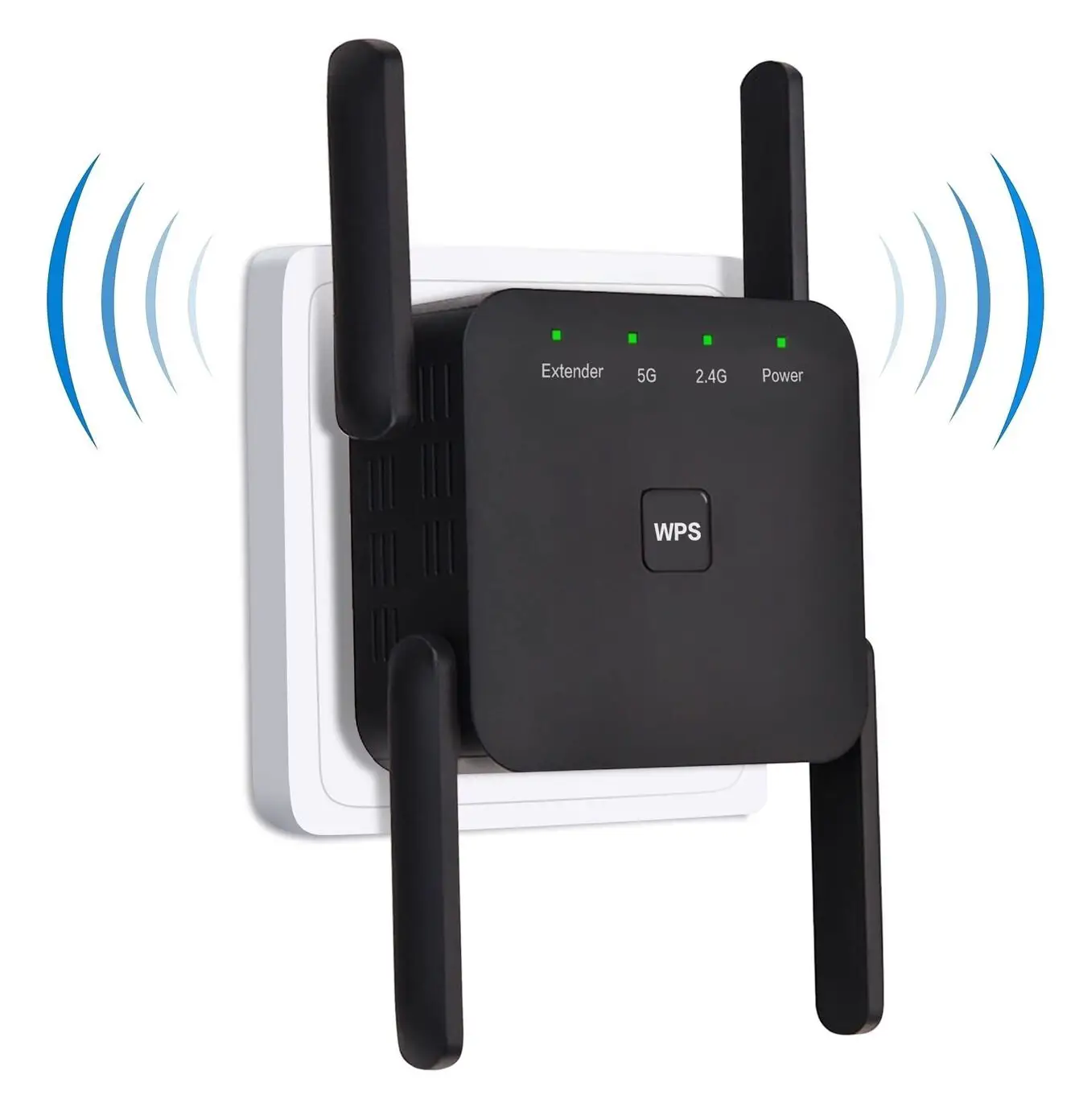 RIOUSV BLK-1200Mbps WiFi Extender Booster Repeater