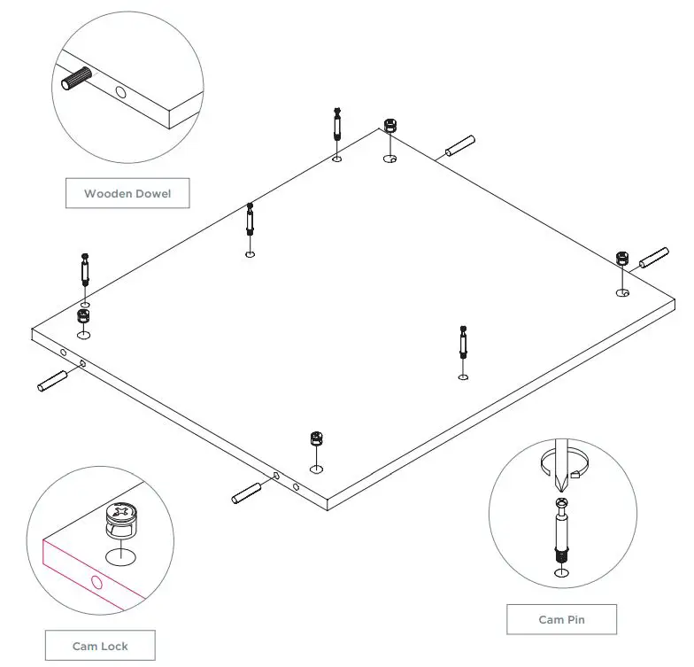 CLEAR DESIGN BLCC## Storage Laminate Conference Credenza Installation Guide - INSERT HARDWARE INTO FIXED SHELF