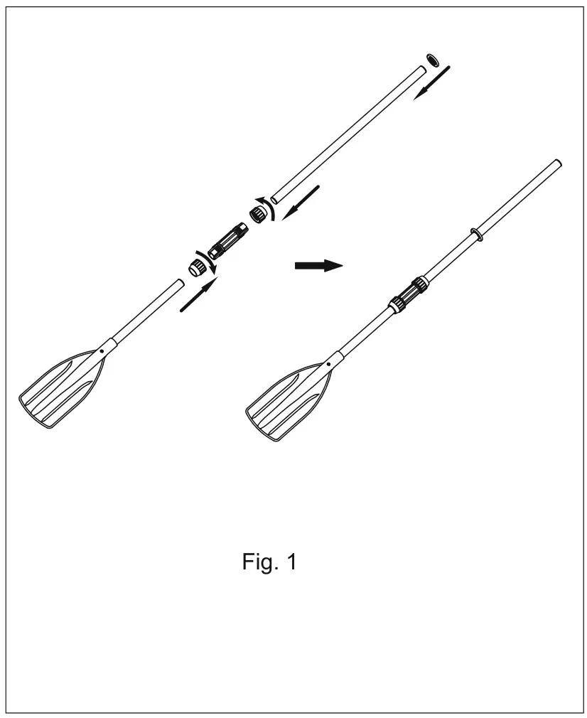 Bestway 65156 Inflatable 4-Seat Boat - Figure 1