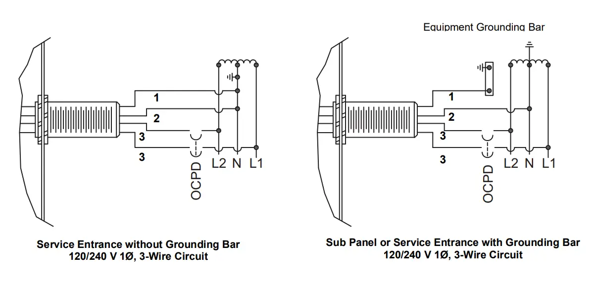 Typical AC Surge Module Wiring Connection Diagrams