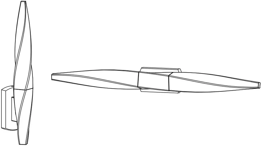 SCHONBEK BWS13218 Beyond Kindjal LED 4 Inch Black ADA Wall Sconce Wall Light - Figure 1