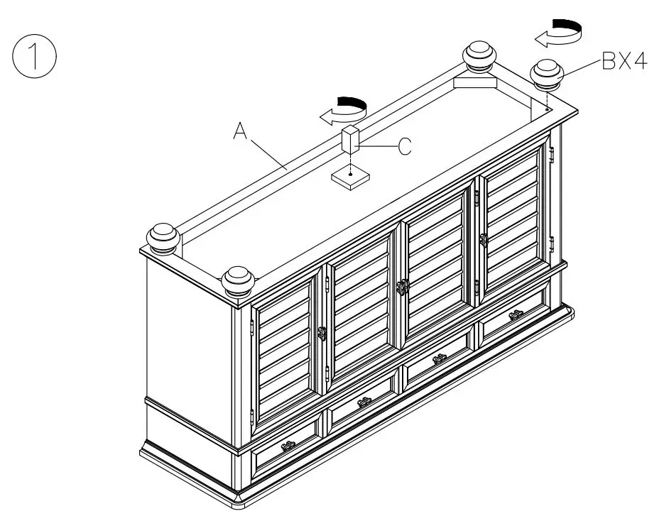 ASHLEY D722-60 Lanceyard Dining Server User Manual - How to use