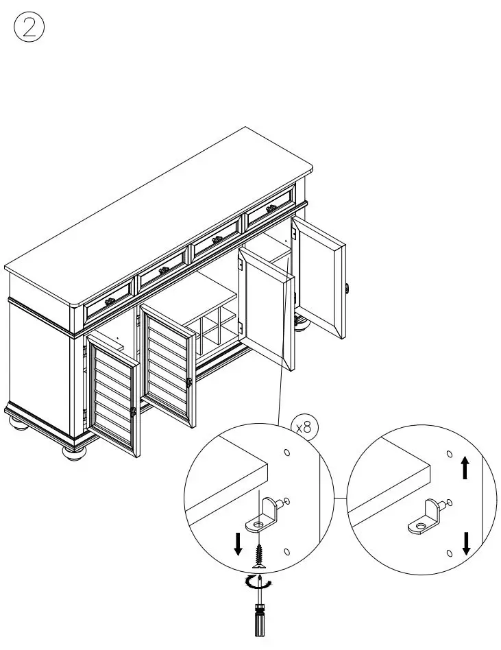 ASHLEY D722-60 Lanceyard Dining Server User Manual - How to use