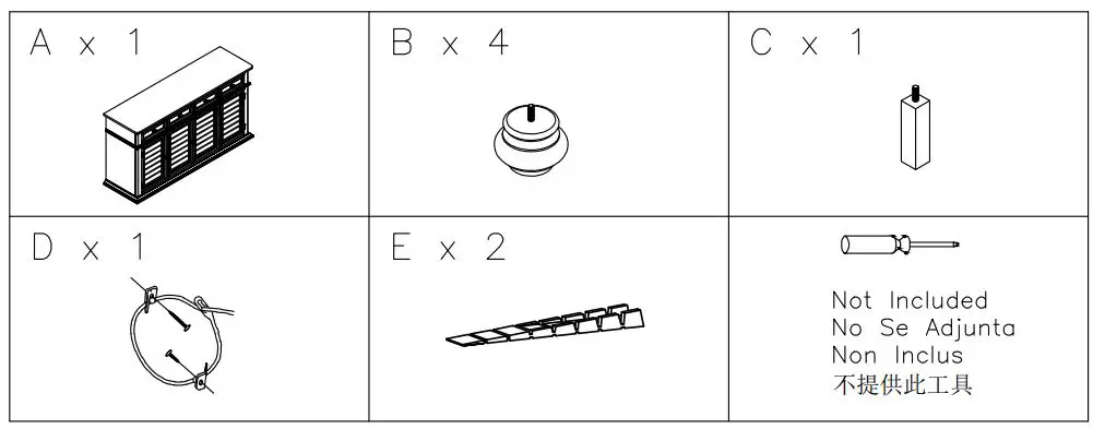 ASHLEY D722-60 Lanceyard Dining Server User Manual - Parts