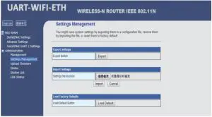 Setting Management Interface