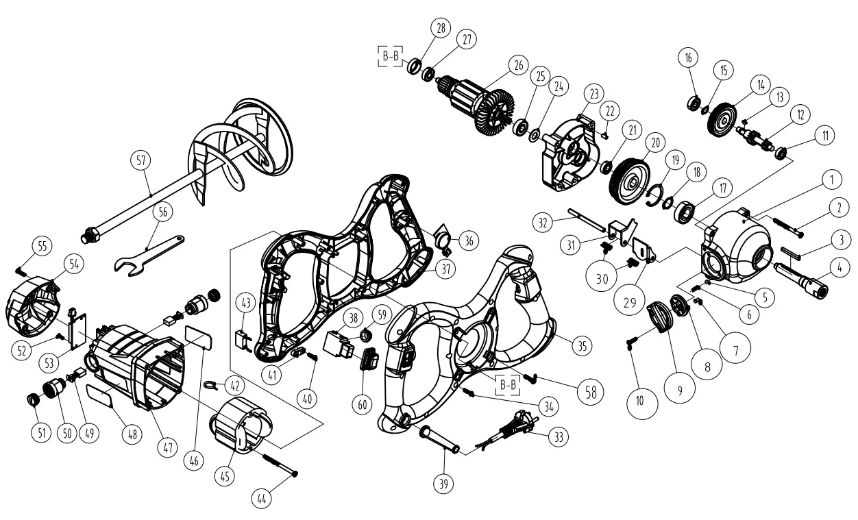 FERM PMM1010 Paint-Cement Mixer - Figure 3