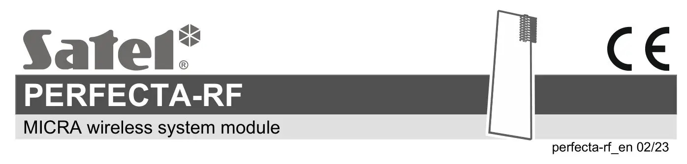 Satel PERFECTA-RF MICRA Wireless System Module User Manual
