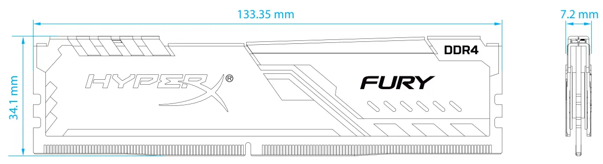 HyperX HX430C15FB3 8 8GB 1G x 64-Bit DDR4-3000 CL15 288-Pin DIMM Memory Module - SPREADER