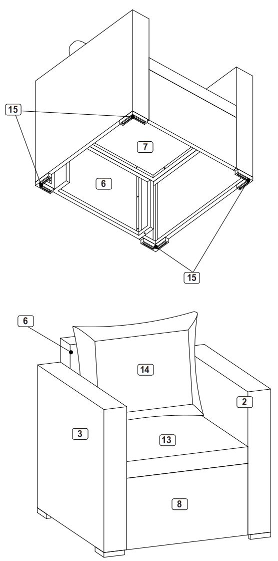 COSTWAY HW65410 4pcs Conversation Set - fig 3
