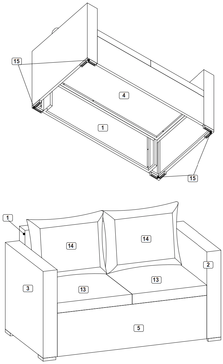 COSTWAY HW65410 4pcs Conversation Set - fig 4