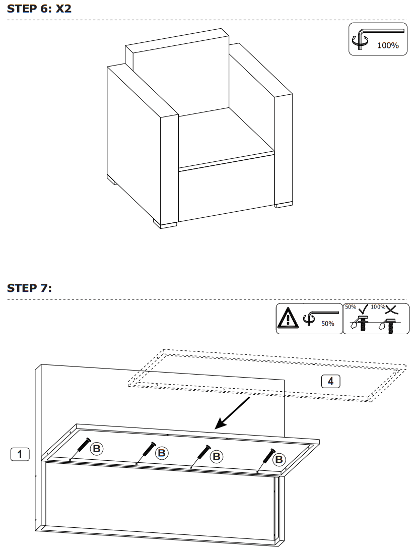 COSTWAY HW65410 4pcs Conversation Set - fig 9