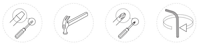 COSTWAY HW65410 4pcs Conversation Set - fig