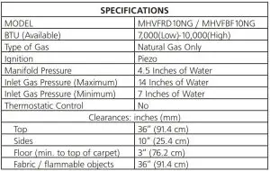 FIG 4 SPECIFICATIONS