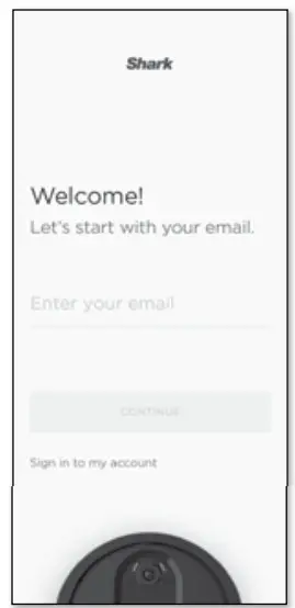 Shark AI Robot - Create An Account